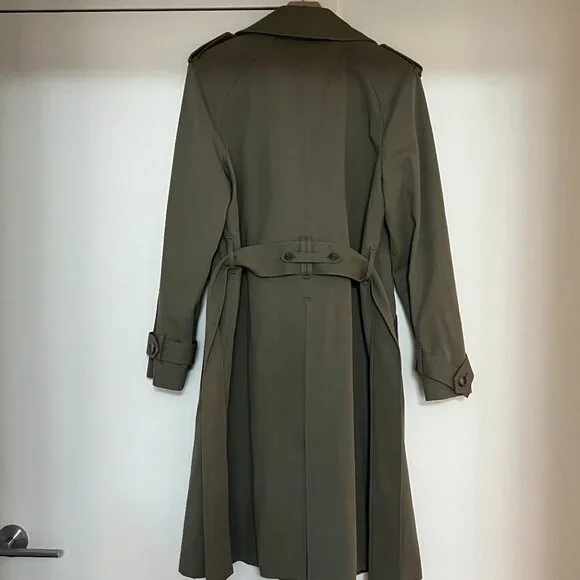 Sezane Olive Trench Coat - Picture 3 of 5